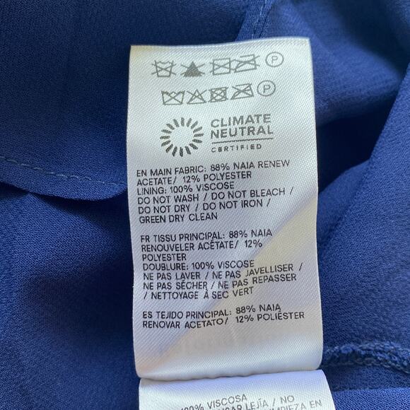 Reformation Corey Satin Dress Danube - Picture 9 of 11